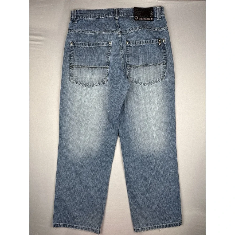 Vintage Y2K Southpole 4180 Baggy Jeans 34x32 Wide Leg Denim Skater